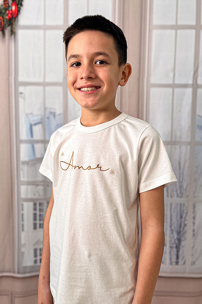 T-Shirt Infantil Amor DTF - Neve