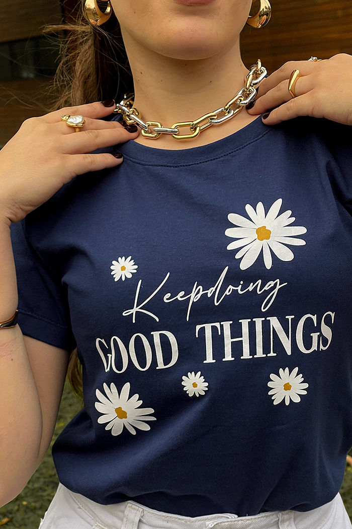 T-Shirt Good Thinks - Marinho