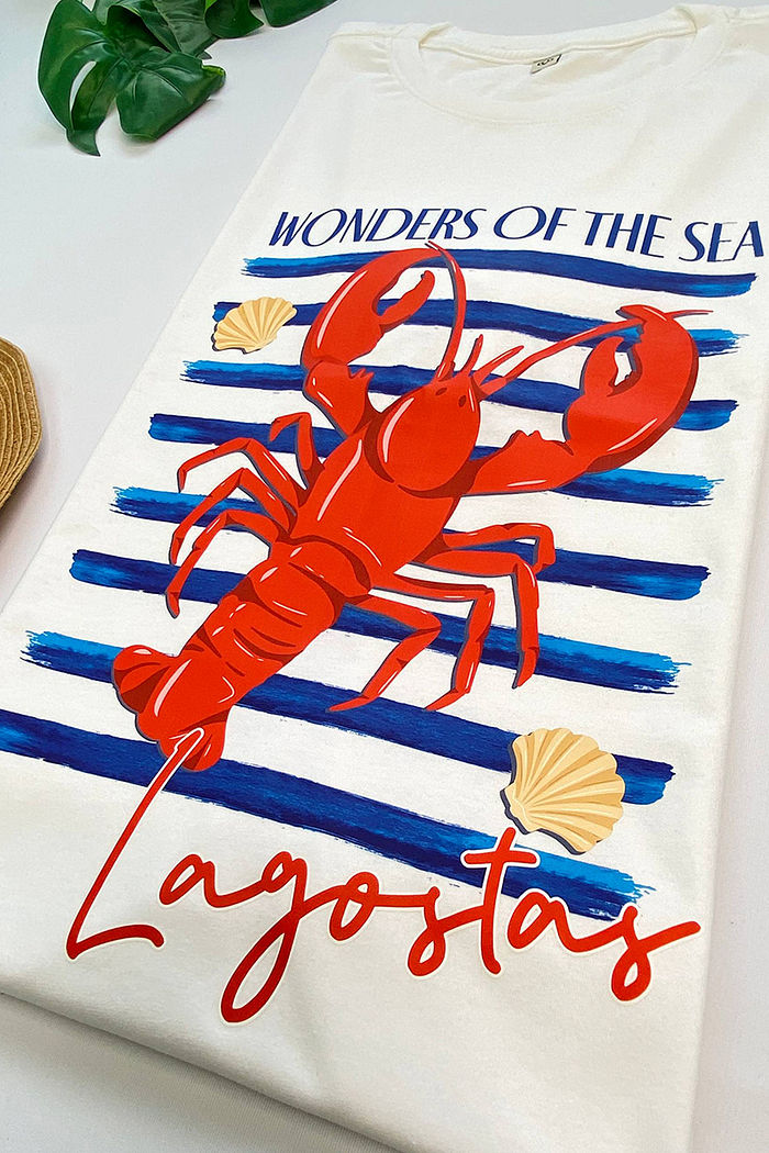 T-Shirt Wonders off the sea lagosta DTF - Neve