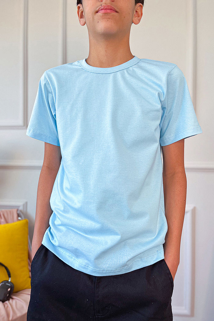 T-Shirt Infantil Básica Azul claro