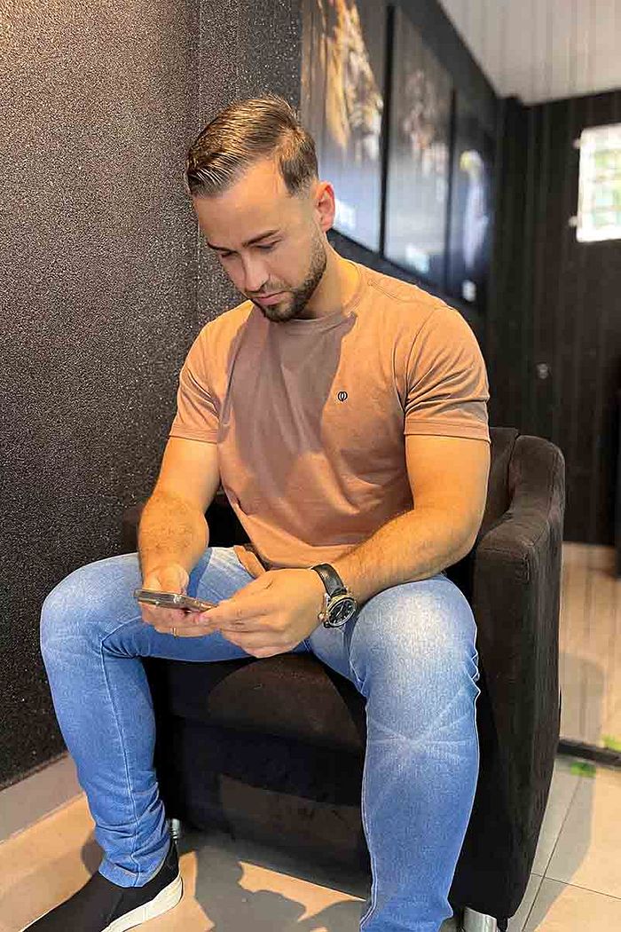 Max Tee Logo algodão no peito - Nescau