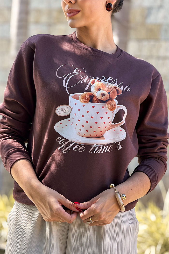 Moletom Gola Careca Expresso Coffee Times DTF - Café