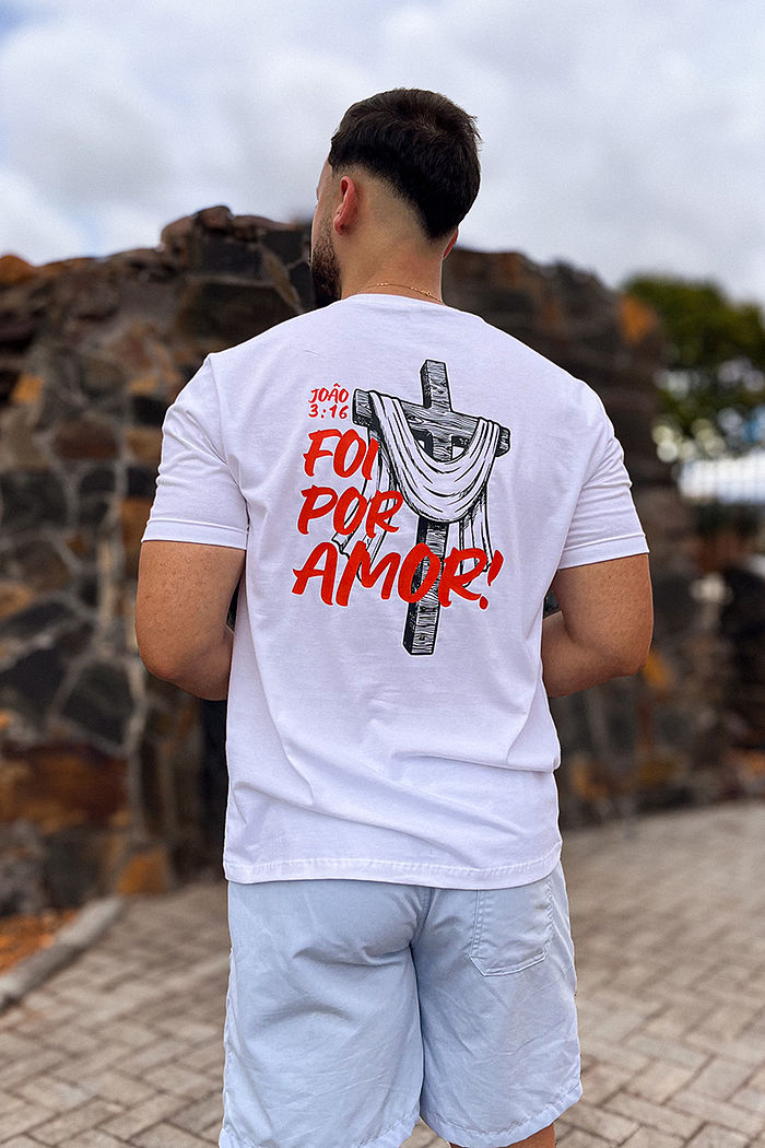 Max Tee Foi por amor DTF - Neve