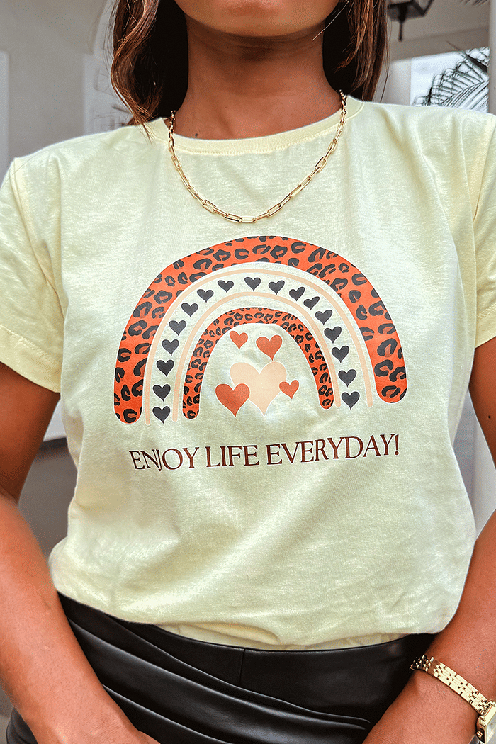 T-Shirt Enjoy life everyday - DTF - Manteiga