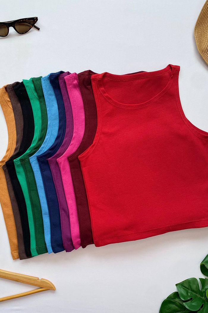 COMBO - 04 Regatas em Ribana com cores variadas!