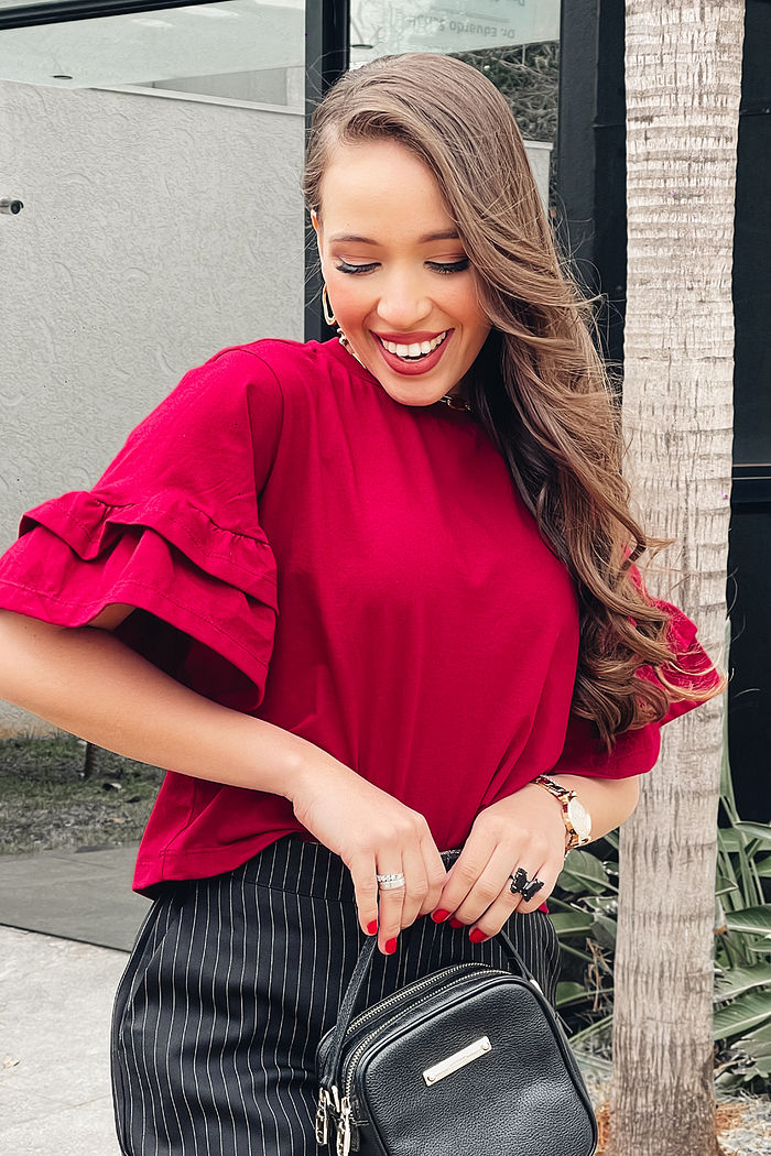 Blusa Sofia Bordô