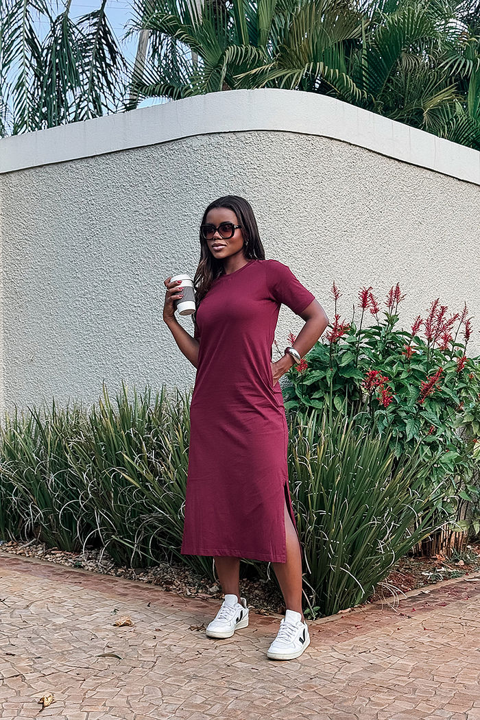 Vestido Midi Carol Borgonha