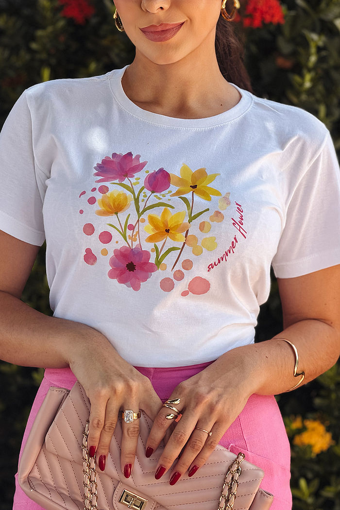 T-Shirt Summer Flower DTF - Neve