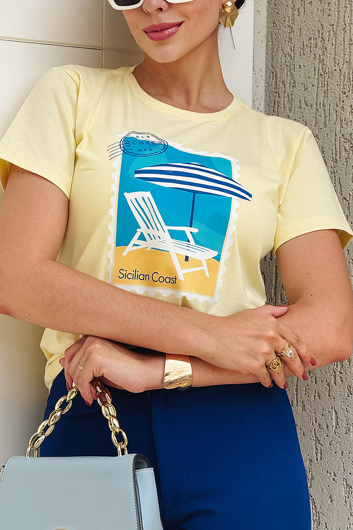 T-Shirt Sicilian Coast DTF - Manteiga