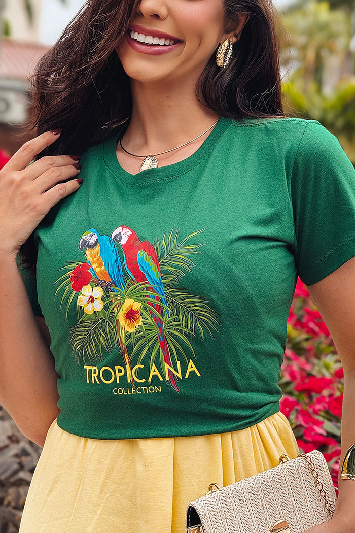 T-Shirt Tropicana Collection DTF - Verde Floresta