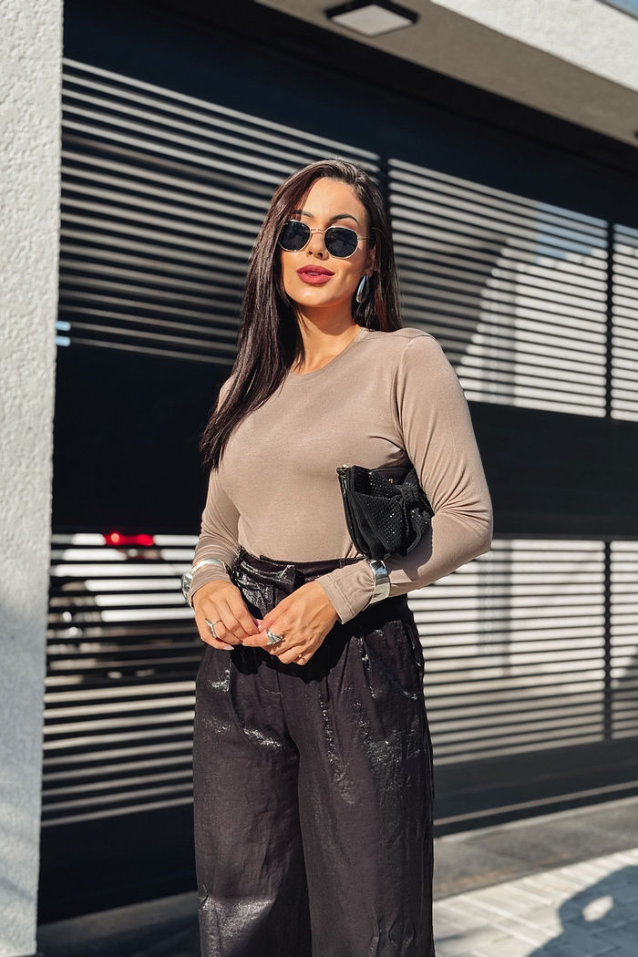 Blusa Giovana Manga Longa Viscolycra - Nescau