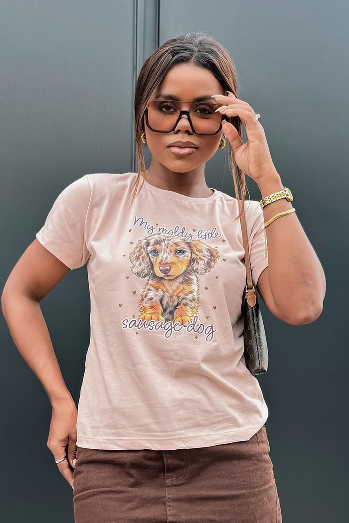 T-Shirt Meu cachorrinho DTF - Bege