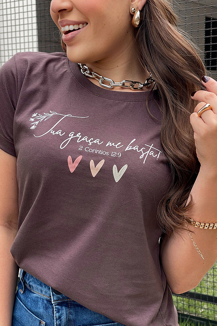 T-Shirt Tua graça me basta - Expresso