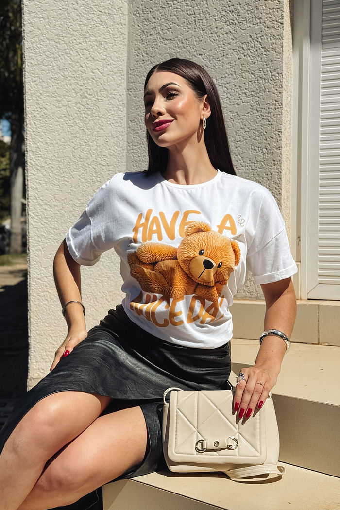 Oversized feminina Have a nice day DTF - Neve