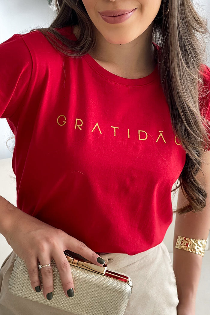 T-Shirt Gratidão DTF - Rubi