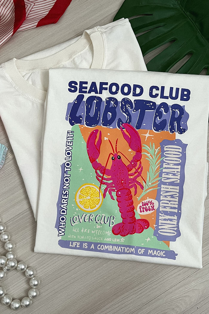 Tshirt Premium - Lagosta DTF - Off White