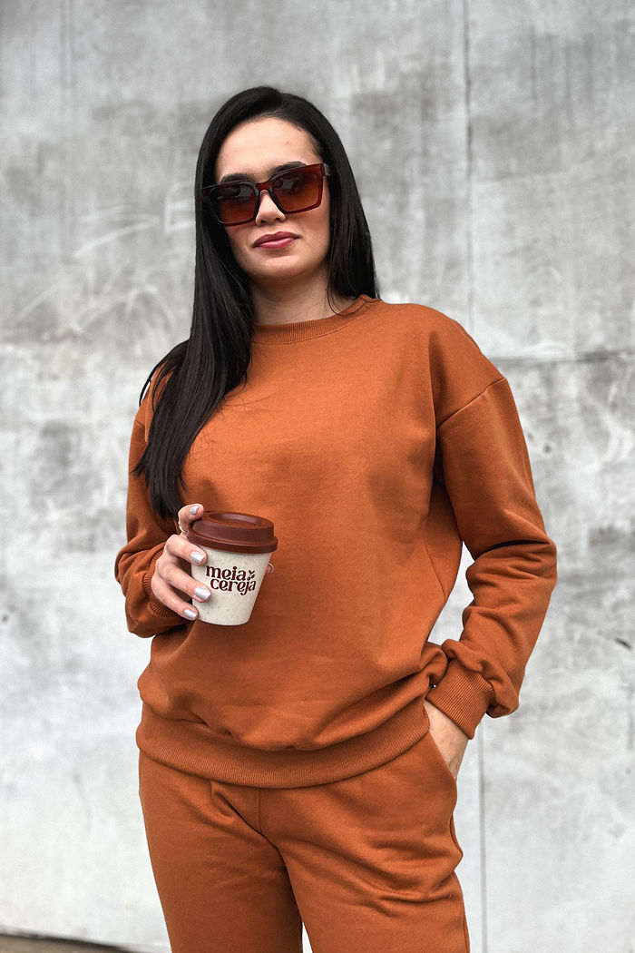 Conjunto Moletom Sofy - Ferrugem