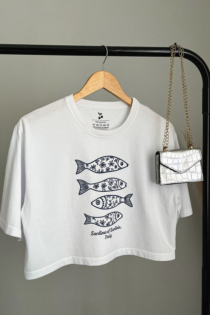 Cropped Oversized - Sardines Italy - Branca