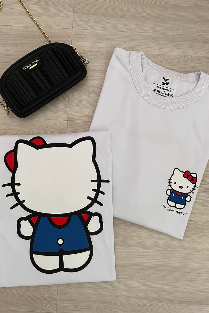 T-shirt Oversized - Hello Kitty - Branca