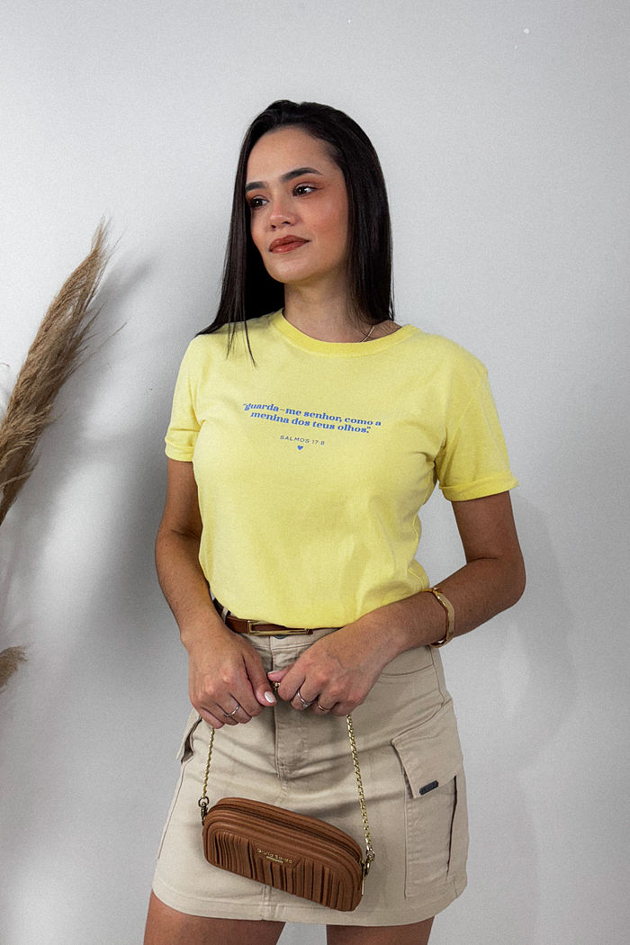 Tshirt Premium - Guarda-me Senhor - Amarela