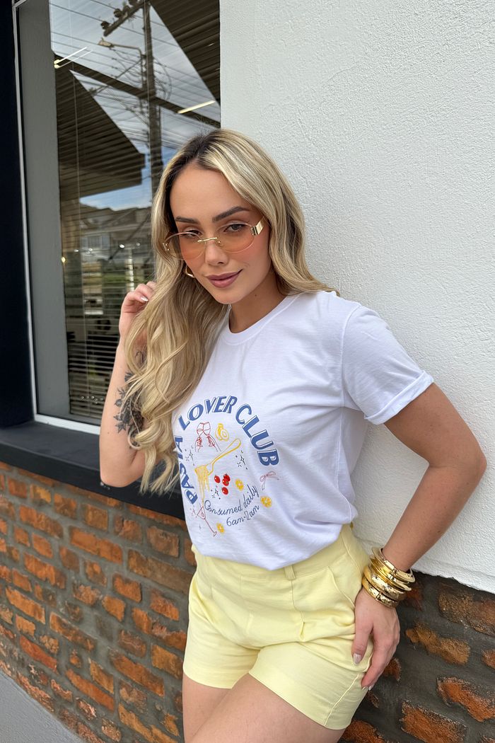 Tshirt Premium - Pasta lover DTF - Branca