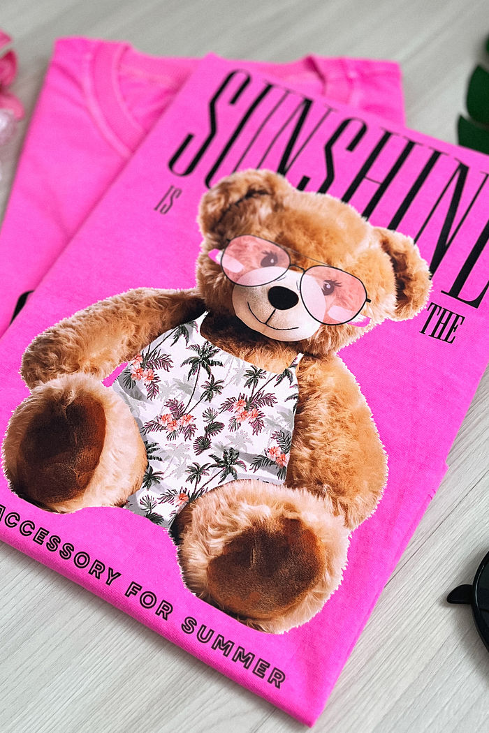 Tshirt Premium - Sunshine DTF - Rosa