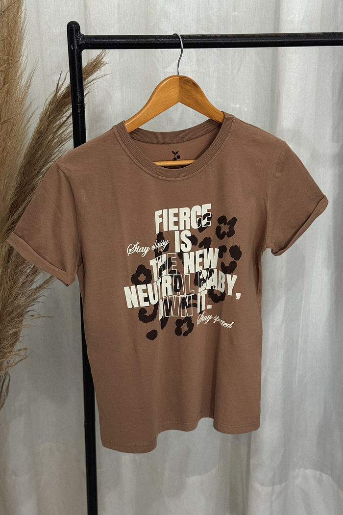 Tshirt Premium - Cow - Marrom Claro