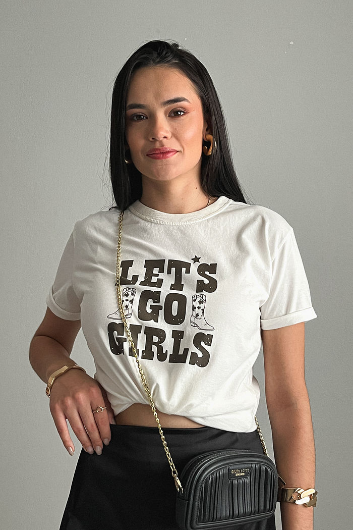 Tshirt Premium - Lets Go - Off White