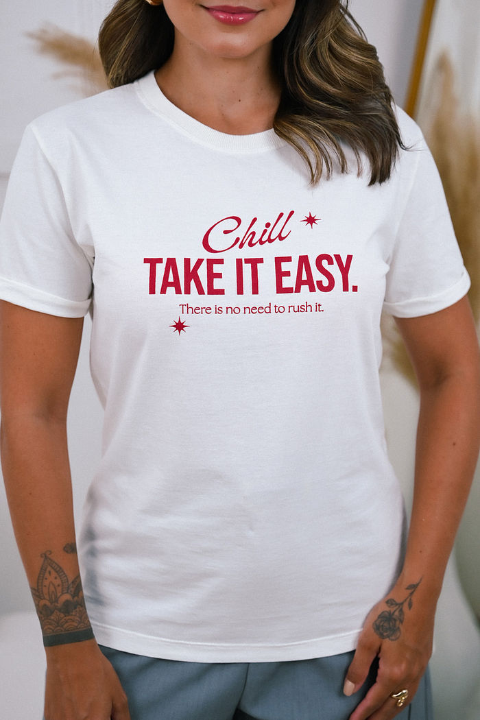 Tshirt Premium - Take It Easy - Off White