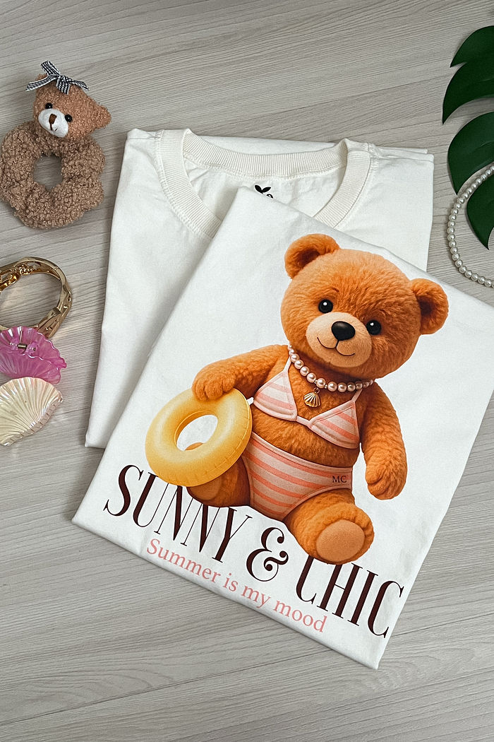 Tshirt Premium - Teddy Sunny DTF - Off White