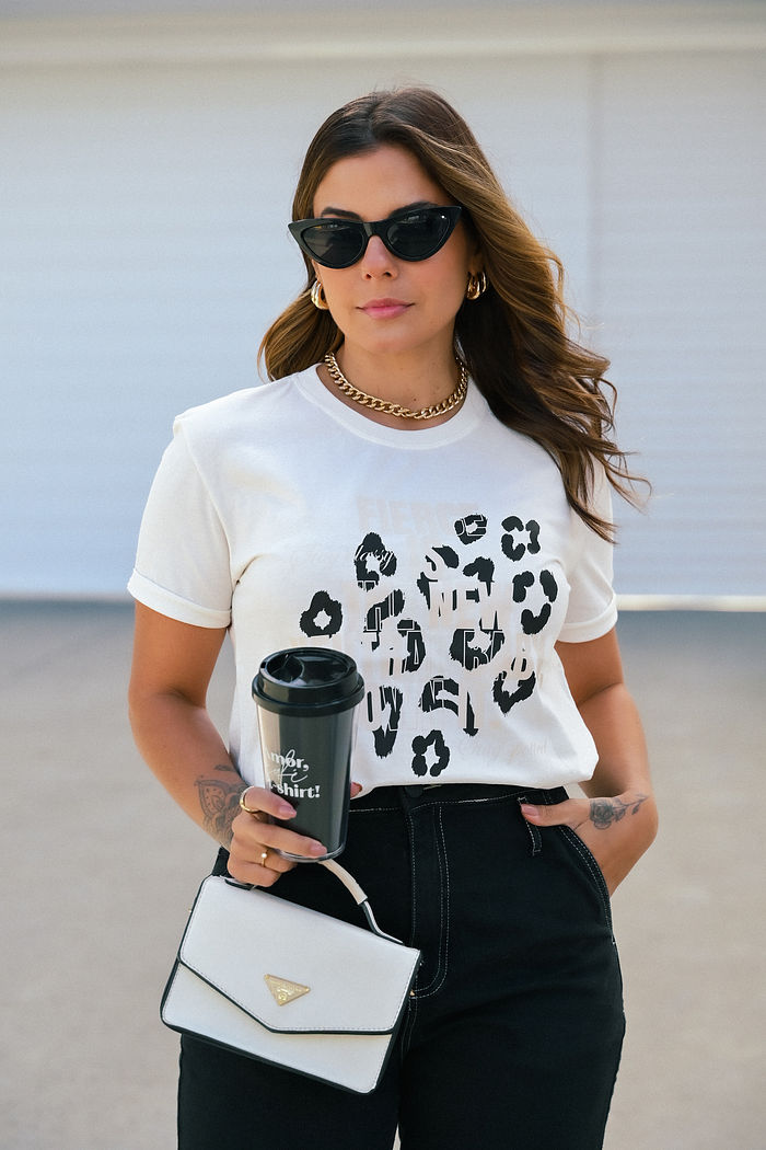 Tshirt Premium - Cow - Off White