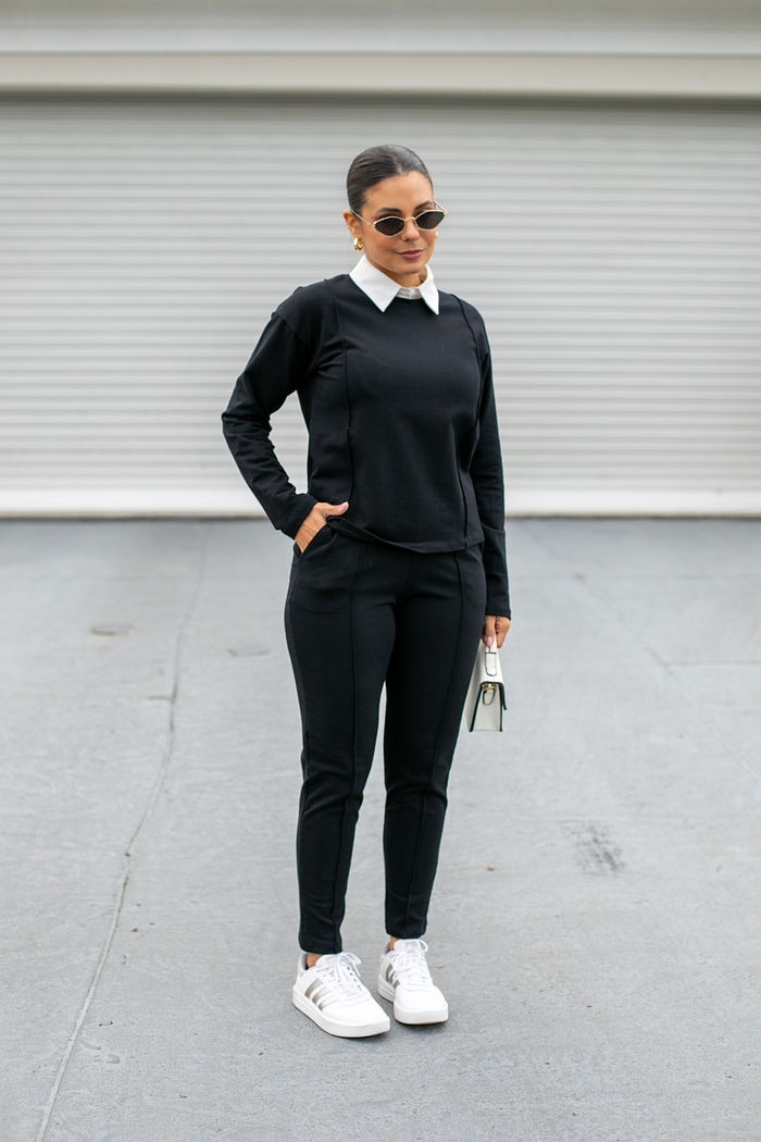 Conjunto de Molecotton Gaby - Preto