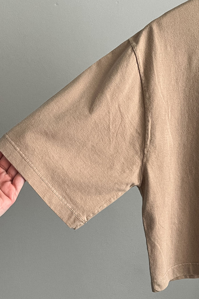 Cropped Oversized - Sardinha - Bege