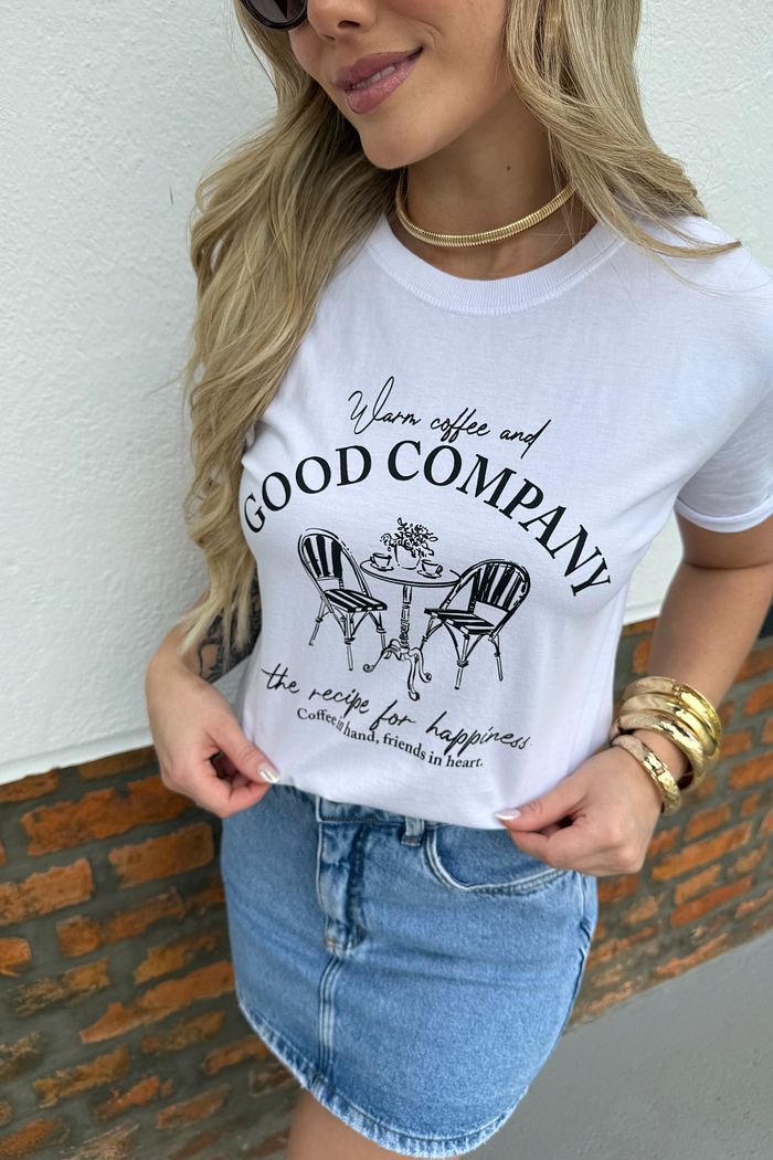 Tshirt Premium - Good Company - Branca