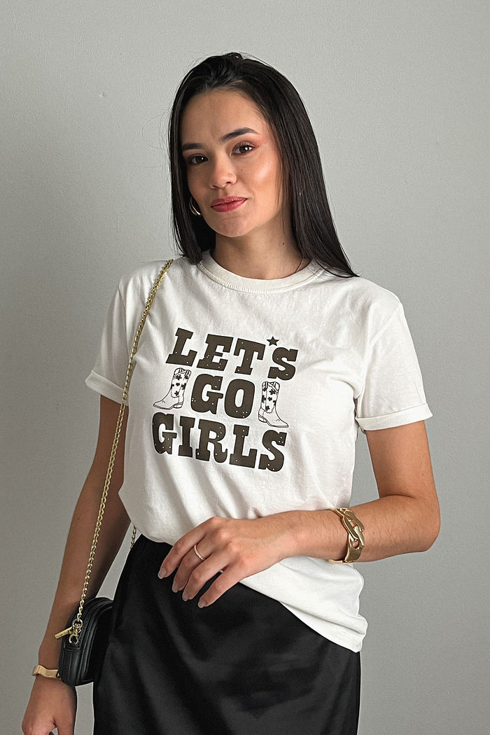 Tshirt Premium - Lets Go - Off White