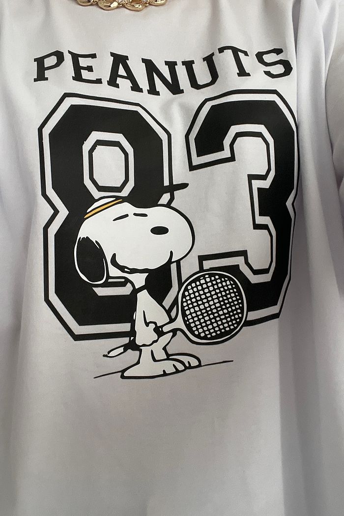 T-shirt Oversized - Peanuts 83 - Branca