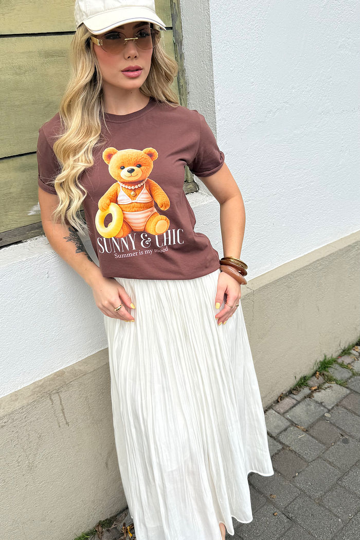 Tshirt Premium - Teddy Sunny DTF - Marrom