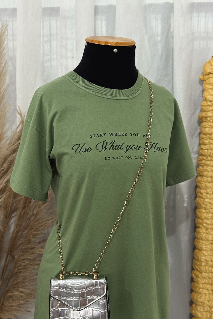 Vestido Tee - Start Where you are - Verde