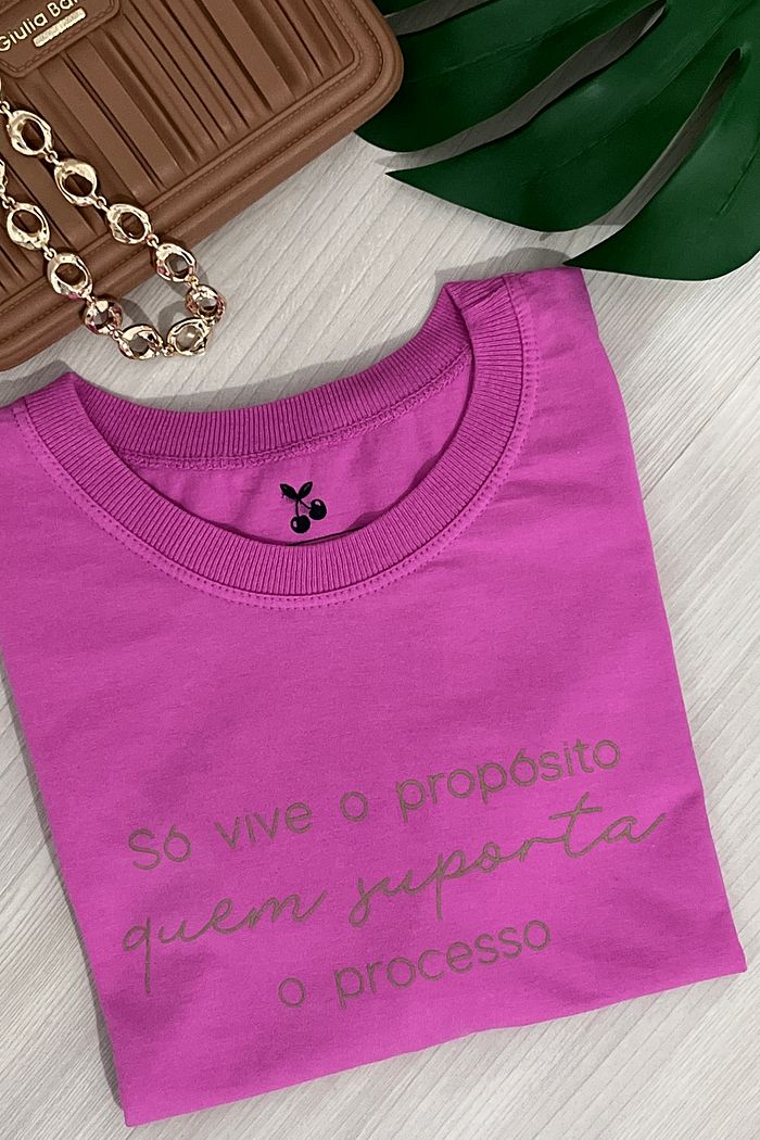 Tshirt Premium - Só vive o propósito - Rosa