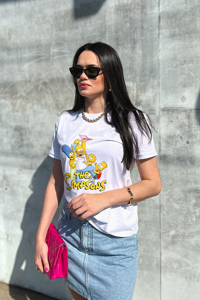 Tshirt Premium - The Simpsons DTF - Branca