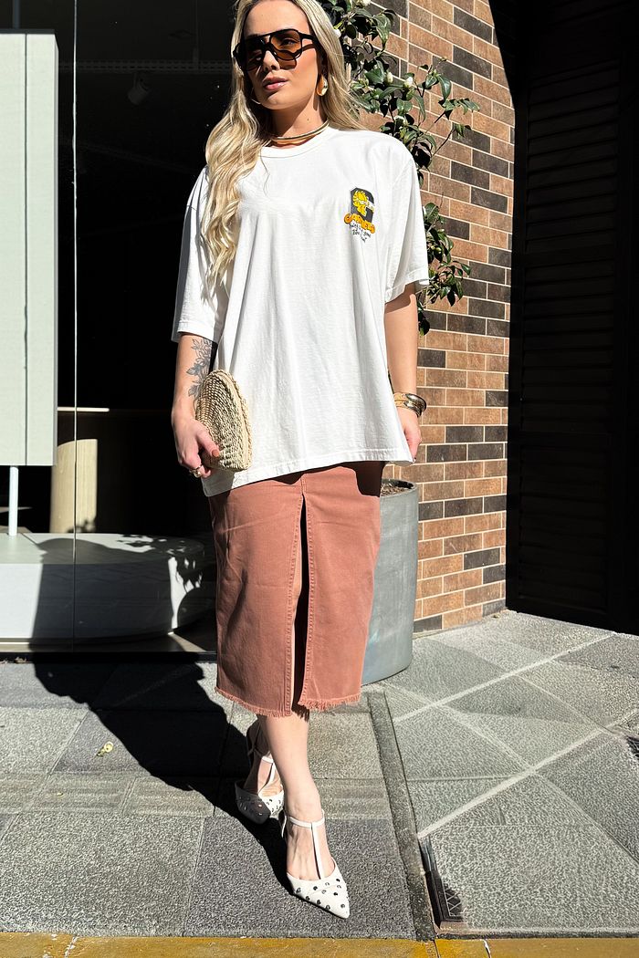 T-shirt Oversized - Garfield 2 DTF - Off White