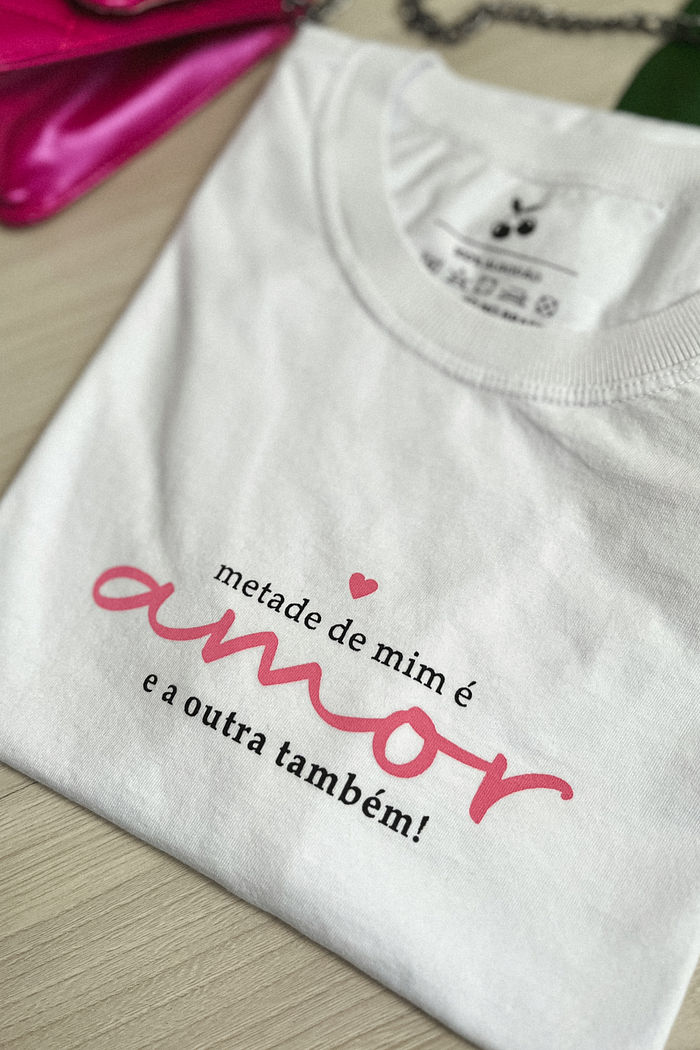 Tshirt Premium - Metade de mim - Branca