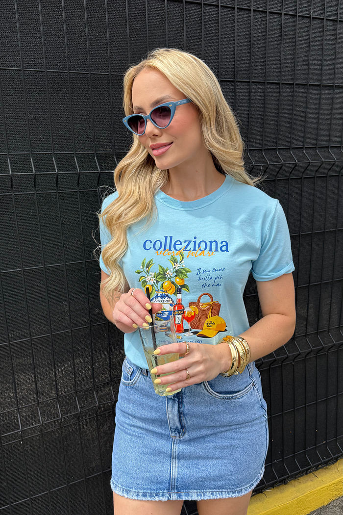 Tshirt Premium - Colleziona DTF - Azul