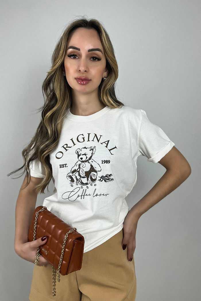 Tshirt Premium Teddy Original Off White