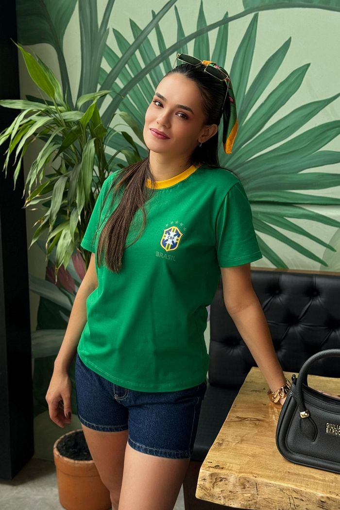 Tshirt Copa Brasão - Verde