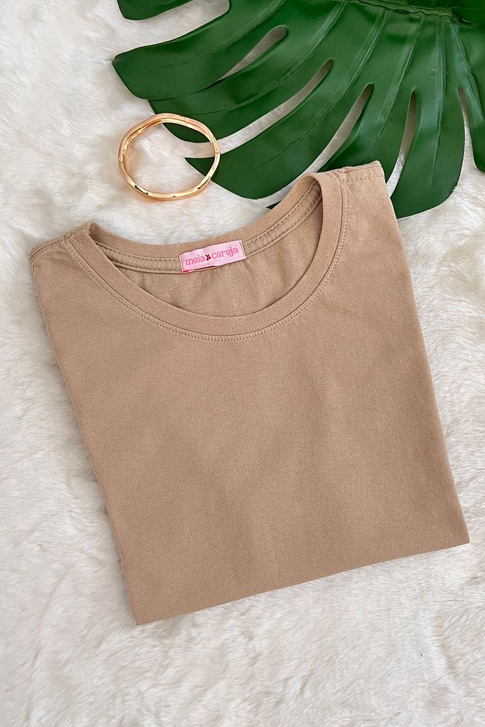 T-shirt Basic Lisa - Bege Escuro
