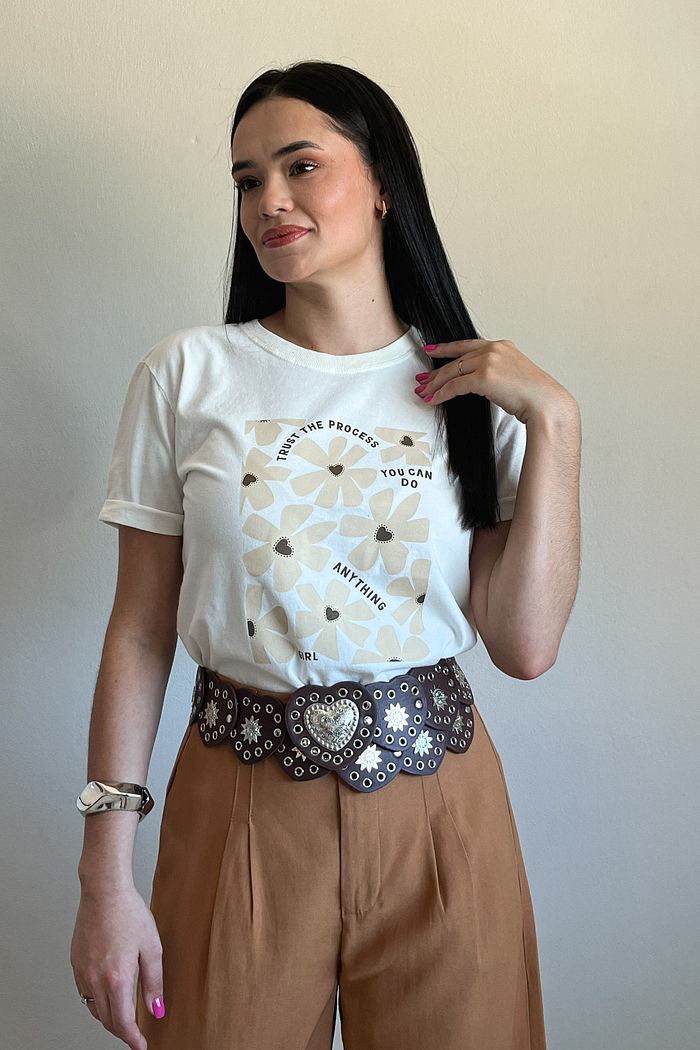 Tshirt Premium - Flowers - Off White