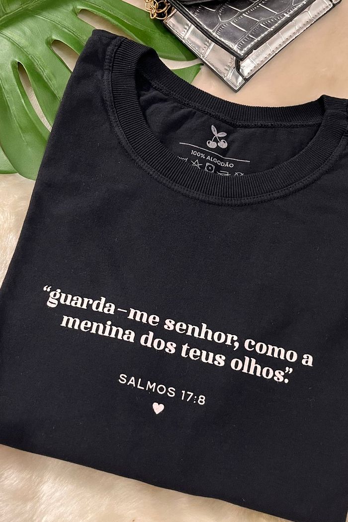 Tshirt Premium - Guarda-me Senhor - Preta