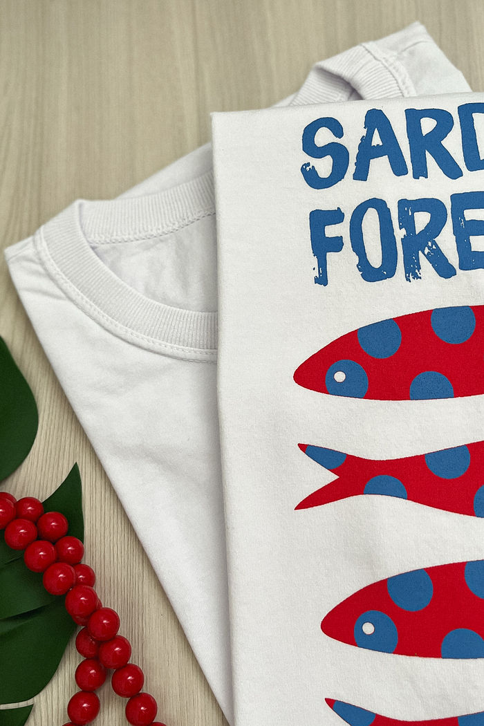 Tshirt Premium - Sardinas Forever - Branca