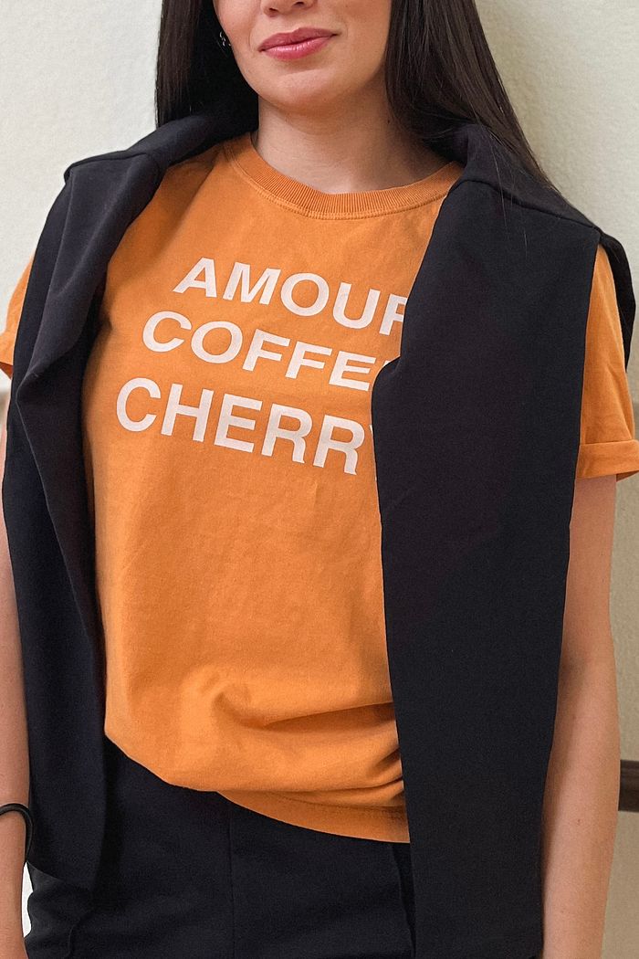 Tshirt Premium - Amour, Coffee - Laranja